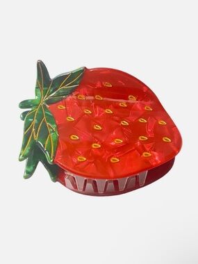 Strawberry Shaped Red Hair Claw Clip